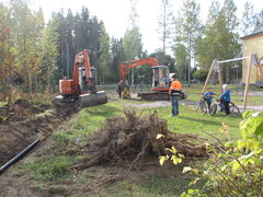 Kantojen poistoa tulevalta hiihtoradalta  14/9-13